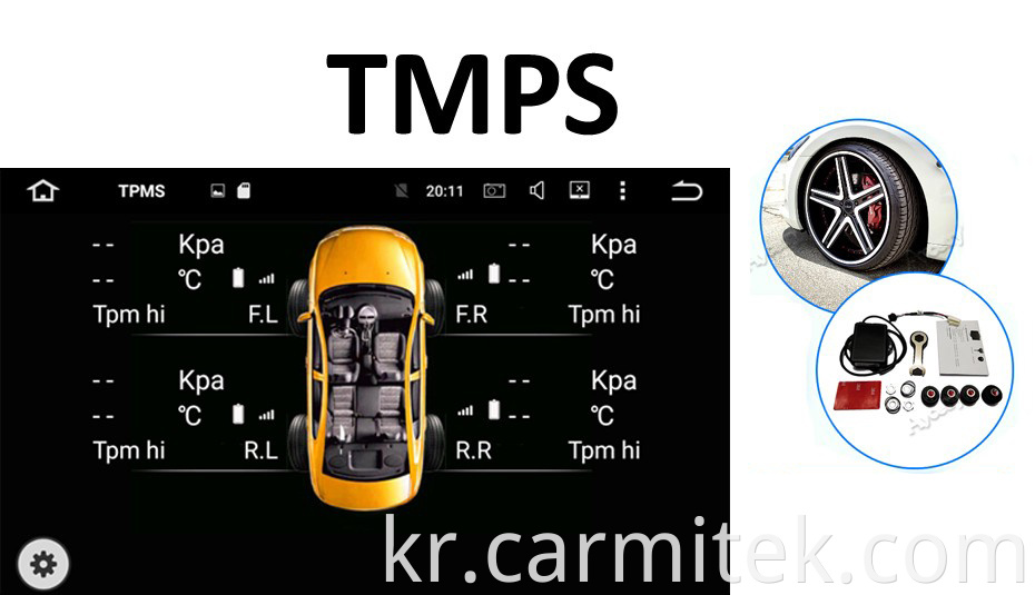 TPMS 2 DIN car dvd Audi A4 head unit Android